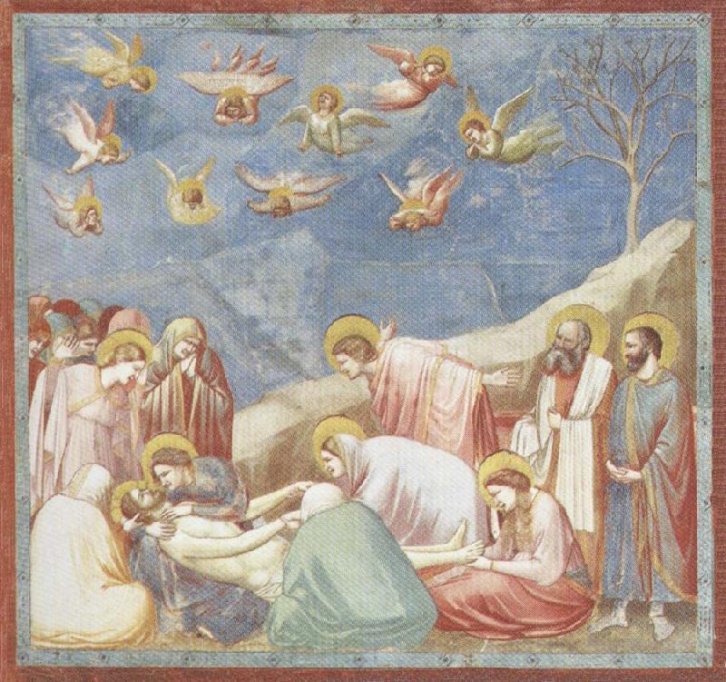 GIOTTO di Bondone Lamentation over the Dead Christ Norge oil painting art